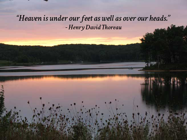 “Heaven is under our feet as well as over our heads.” – Henry David Thoreau